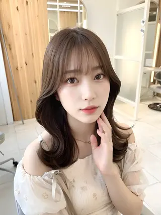 ミディアム カラー 🇰🇷韓国風くびれ ヘア🇰🇷中村優大のヘアスタイル