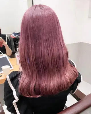 セミロング カラー 💗ガーリーヘア🎀 saki💗のヘアスタイル