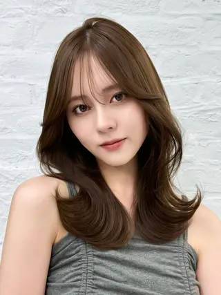 セミロング 映える顔まわり/前髪 特化 💗 ユキマのヘアスタイル