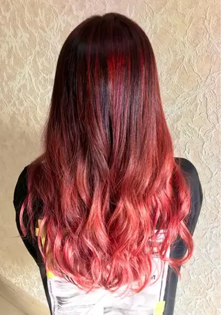 ロング カラー ブリーチ/髪質改善/ レイヤー/YUTO‎のヘアスタイル