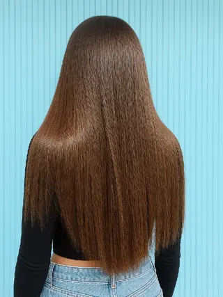 ロング 髪質改善＆白髪ぼかし カラー♡店長みやけ♡のヘアスタイル