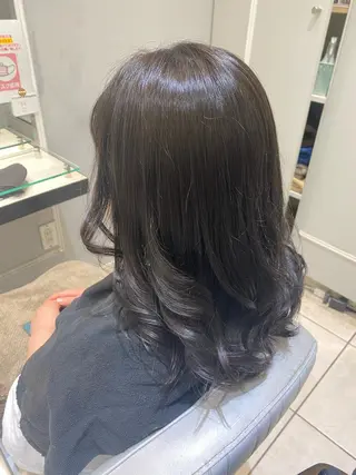 セミロング 韓国ヘア🍒渡辺 咲🍒のヘアスタイル