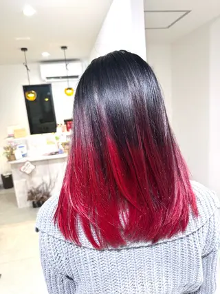 セミロング カラー 加藤 佑二のヘアスタイル