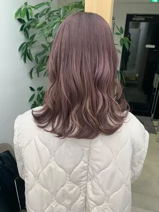ミディアム カラー REINA☁️透明感 カラー/ぷつっと♡のヘアスタイル