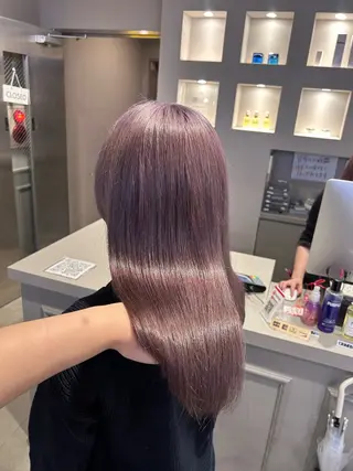 ロング カラー パーマ ヘアアレンジ メンズ キッズ ブリーチなしカラー/ ブラウン/レイヤーのヘアスタイル