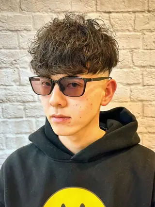 ショート パーマ ヘアアレンジ メンズ キッズ メンズカット/パーマ 山崎航平💈のヘアスタイル