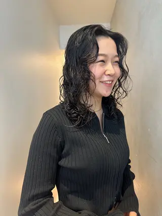 ミディアム パーマ HARE &nail ☪️remiのヘアスタイル