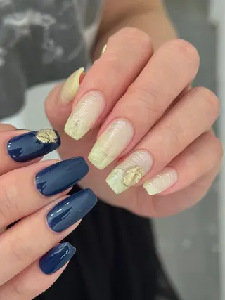 ネイル なんば堀江/育爪施術 ニュアンス✻Kaphのネイルデザイン