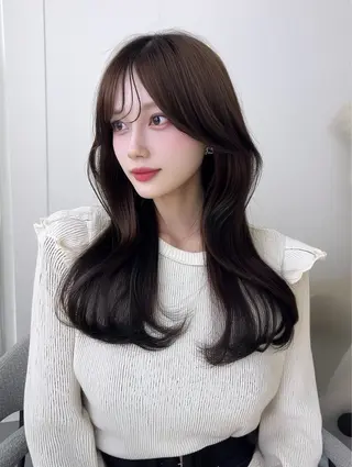 ロング 韓国ヘア/髪質改善 /艶カラー/sahoのヘアスタイル