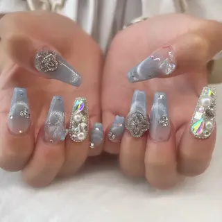 ネイル 💎🐰 saki. m 🐰💎のネイルデザイン