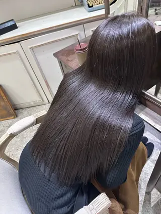 セミロング カラー 透明感ワンカラー/ AKARIのヘアスタイル