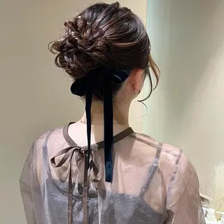 セミロング ヘアアレンジ 🫧tomoka 透明感カラー🫧のヘアスタイル