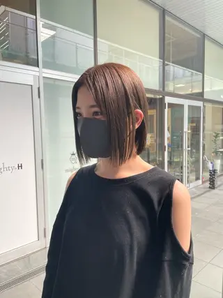 ショート 栄　mighty by H所属・不破一輝/栄/矢場町 ボブ/レイヤー/艶髪のヘアスタイル