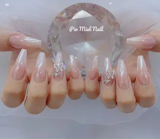 ネイル momo 長さだしのネイルデザイン