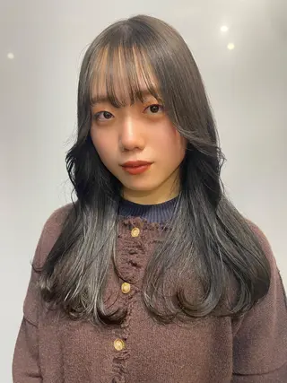 ロング カラー レイヤーカット/ 縮毛矯正/ミサキ💐のヘアスタイル