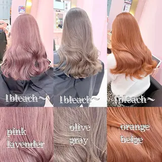 セミロング カラー ヘアアレンジ ❄️💛エクステ ブリーチ❄️yukiのヘアスタイル