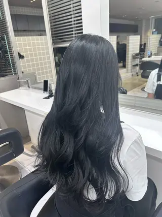 ロング カラー パーマ ヘアアレンジ メンズ キッズ ブリーチなしカラー/ ブラウン/レイヤーのヘアスタイル