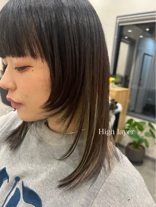 ミディアム 疋田 伽菜子のヘアスタイル