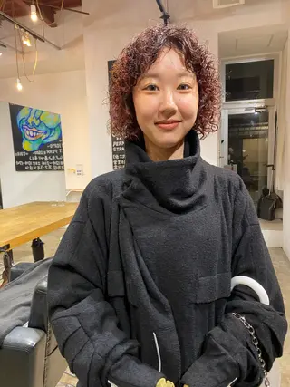 ショート パーマ 小日向 沙織のヘアスタイル