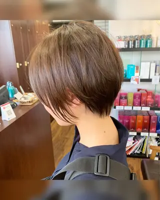 ショート 縮毛矯正/ショート/ レイヤー/畑中正敏のヘアスタイル