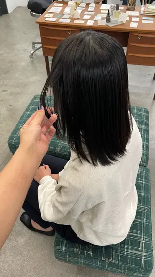 ミディアム パーマ Elme所属・イージードリル募集 🔥平口はのんのヘアスタイル