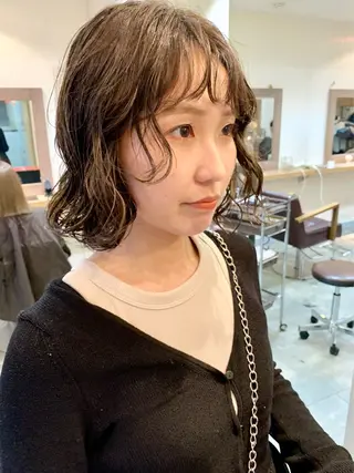 ミディアム パーマ gotoday shaire salon 神戸三宮所属・ショート/パーマ/ MIOのヘアスタイル