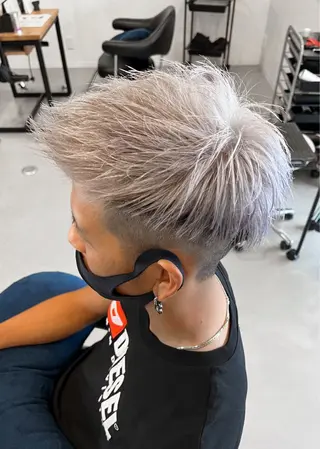 ショート カラー パーマ ヘアアレンジ メンズ APSEE メンズカラー特化のヘアスタイル