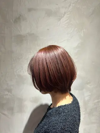 ショート カラー 渋谷/レイヤーボブ・ 韓国ボブ特化/楓のヘアスタイル