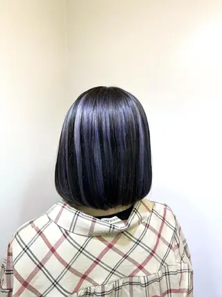 ミディアム カラー ブリーチ毛対応酸性 ストレート🌈サキのヘアスタイル