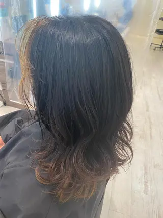 ロング カラー ベージュ/インナー カラー🤍Rieのヘアスタイル