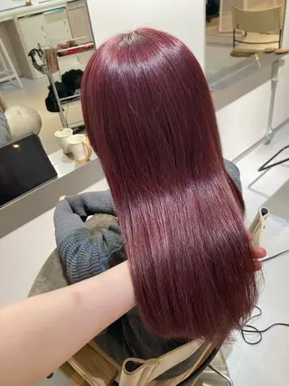 セミロング ✨色持ちの良い艶 カラー✨蟹江真世のヘアスタイル