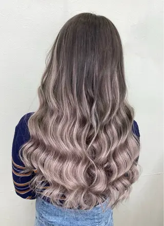 セミロング カラー KEISUKE/ 艶カラー🧡エクステのヘアスタイル