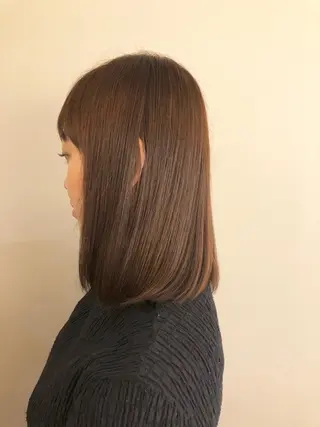 ミディアム カラー パーマ 徳永 大樹のヘアスタイル