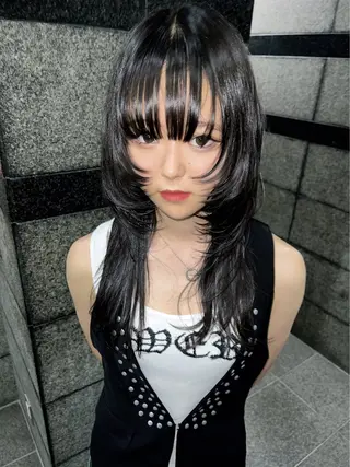 ロング 【ロングウルフカット 姫カット】伊藤裕哉のヘアスタイル