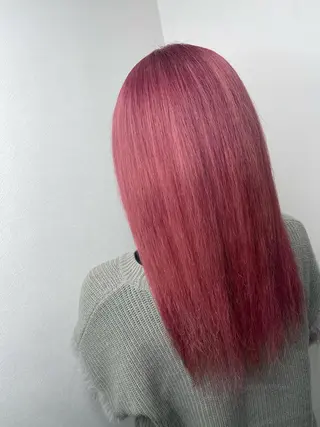 セミロング カラー &chaLme   心斎橋所属・emi/髪質改善/ 韓国風/艶カラーのヘアスタイル