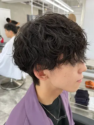 ショート パーマ メンズ 平野 拓海のヘアスタイル