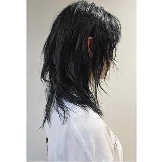 ミディアム カラー パーマ ヘアアレンジ メンズ 【姫カット】 ナカムラコウキのヘアスタイル