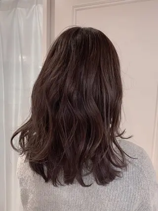 セミロング カラー パーマ 菅野 美咲のヘアスタイル