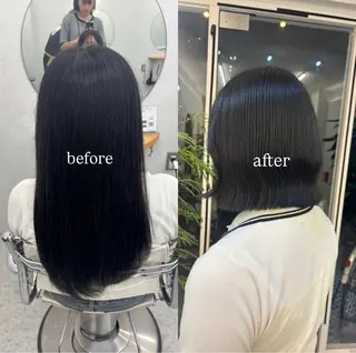 ショート リン🔔ボブ cut ベージュカラー🤎のヘアスタイル