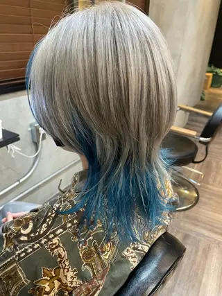 セミロング カラー La fith 店長 城谷颯人のヘアスタイル