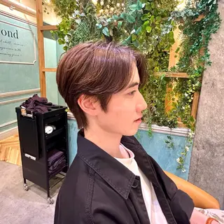 ショート メンズ 🫒オリーブカラー/ みづき/パーマ🤍のヘアスタイル