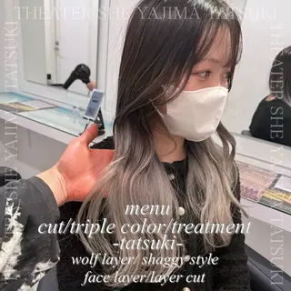 ロング カラー 🫧ハイトーン特化 🐺矢島タツキ🐺のヘアスタイル