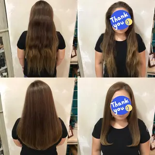 セミロング レイヤーカット✂︎池 袋個室サロンkumaのヘアスタイル