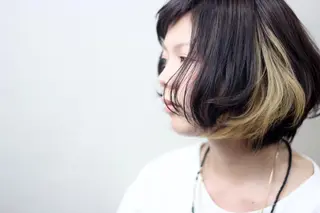 ミディアム カラー パーマ 田中  雅樹のヘアスタイル
