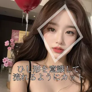 セミロング 映える顔まわり/前髪 特化 💗 ユキマのヘアスタイル