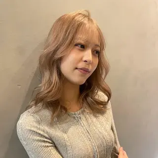 セミロング カラー AIRI /XENA渋谷本店のヘアスタイル