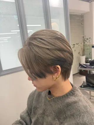 ショート カラー メンズ 🌻Reina 艶カラー/髪質改善のヘアスタイル