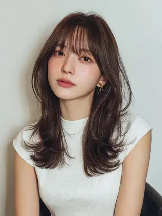 セミロング 梅田 翔一朗のヘアスタイル