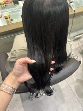 セミロング カラー 🎀ブリーチなし カラーyui🎀のヘアスタイル