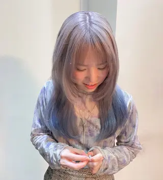 ミディアム カラー レイヤー/ブリーチ ♥️【木坂 桃歌】のヘアスタイル